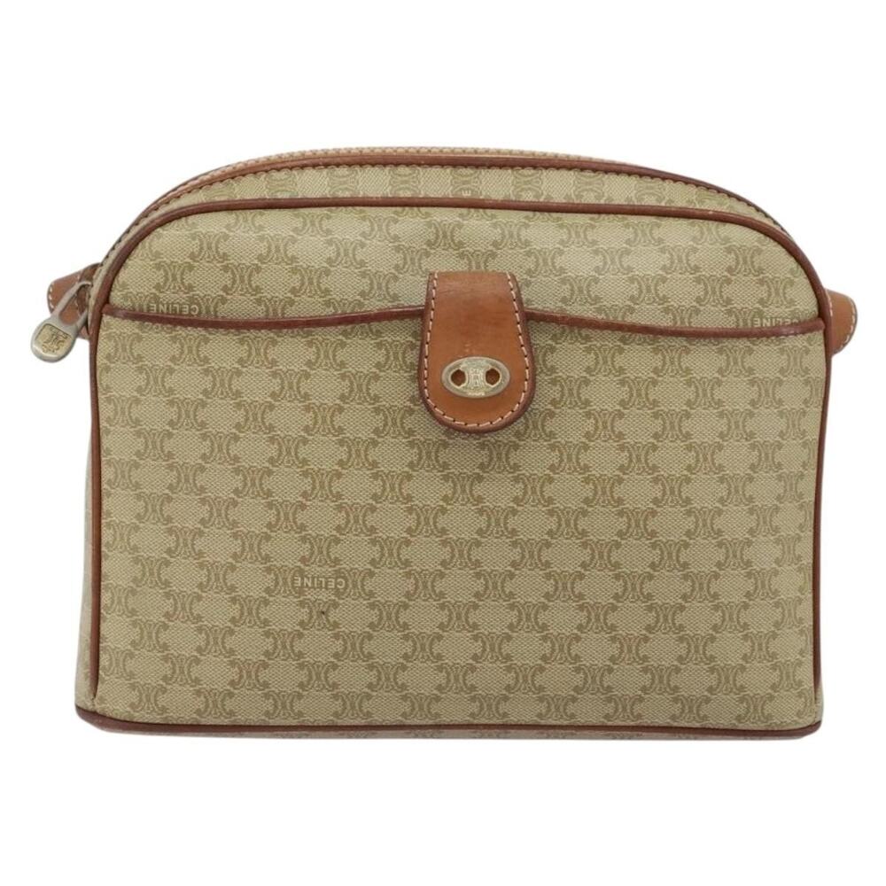 Celine Macadam Shoulder Bag Beige